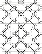 Black White Geometric Diamond Lattice Rug