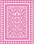 Bold Pink Geometric Labyrinth Rug