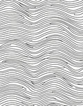 Abstract Black Wave Lines Rug