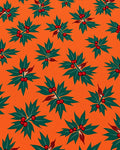 Bold Holly Berry Leaf Arrangement Rug