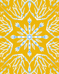 Golden Yellow Starburst Mandala Rug