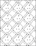 Black White Diamond Stars Lattice Rug
