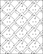 Black White Diamond Stars Lattice Rug