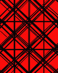 Bold Red Intersecting Lines Rug