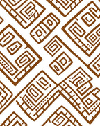 Brown Geometric Tribal Abstract Rug