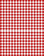 Classic Red Houndstooth Geometric Rug