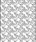 Organic Black Swirls and Loops Rug