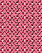 Pink Paisley Floral Interlocking Elements Rug