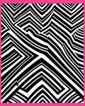 Bold Black White Zigzag Lines Rug