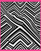 Bold Black White Zigzag Lines Rug