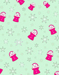 Pink Snowman Snowflake Fun Rug