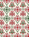 Red and Green Ornate Floral Medallion Rug