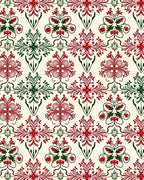 Red and Green Ornate Floral Medallion Rug