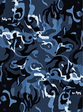 Navy Blue Urban Camouflage Splash Rug