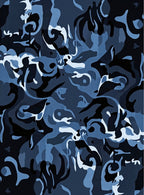 Navy Blue Urban Camouflage Splash Rug