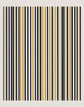 Glamorous Black Gold Vertical Stripe Rug