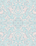 Pale Blue Pastel Swirl Mandala Rug