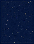 Deep Navy Starry Night Celestial Sky Rug
