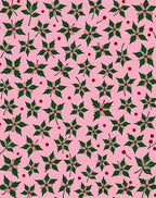 Pink Holly Berries Scatter Rug