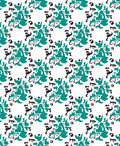 Teal and Black Abstract Organic Forms Rug
