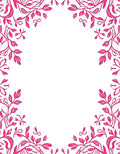 Vibrant Pink Floral Vine Border Rug