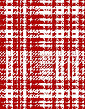 Red White Jagged Plaid Square Rug