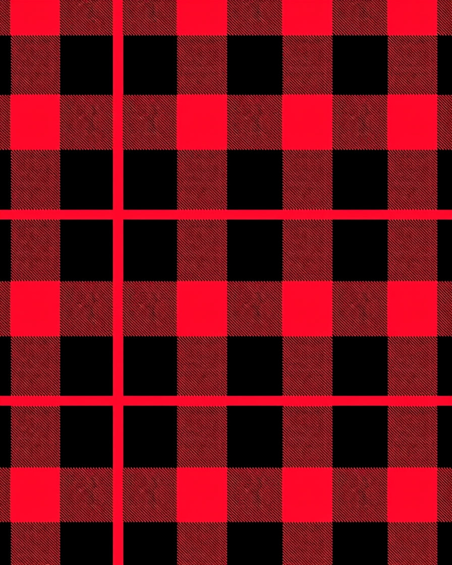 Lumberjack Red Black Squares Rug