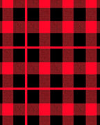 Lumberjack Red Black Squares Rug