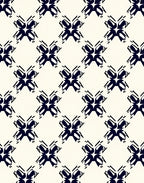 Navy Geometric Lattice Artwork Rug
