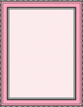 Pale Pink Layered Geometric Border Rug