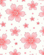 Pink Cherry Blossom Dots Rug