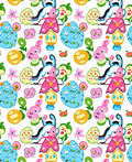 Whimsical Pink Blue Easter Egg Bunny Rug