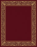 Burgundy Golden Vine Border Rug