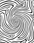 Black White Optical Swirl Rug