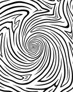 Black White Optical Swirl Rug