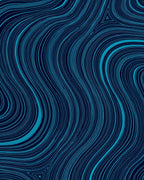 Deep Blue Wavy Line Art Rug
