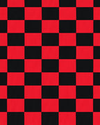 Classic Red Black Checkerboard Squares Rug
