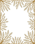 Golden Branch Corner Border Rug