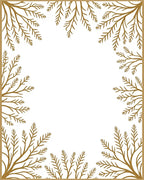 Golden Branch Corner Border Rug