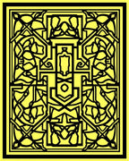 Bold Yellow Intricate Floral Medallion Rug
