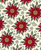 Crimson Red Floral Garden Artistry Rug