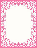 Pink Floral Bordered Art Rug