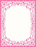 Pink Floral Bordered Art Rug
