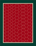 Crimson Cream Organic Cell Network Rug