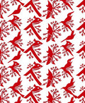 Rustic Red Bird Tree Branch Collage Rug