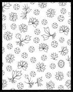 Botanical Sketch Collection Scattered Petals Rug