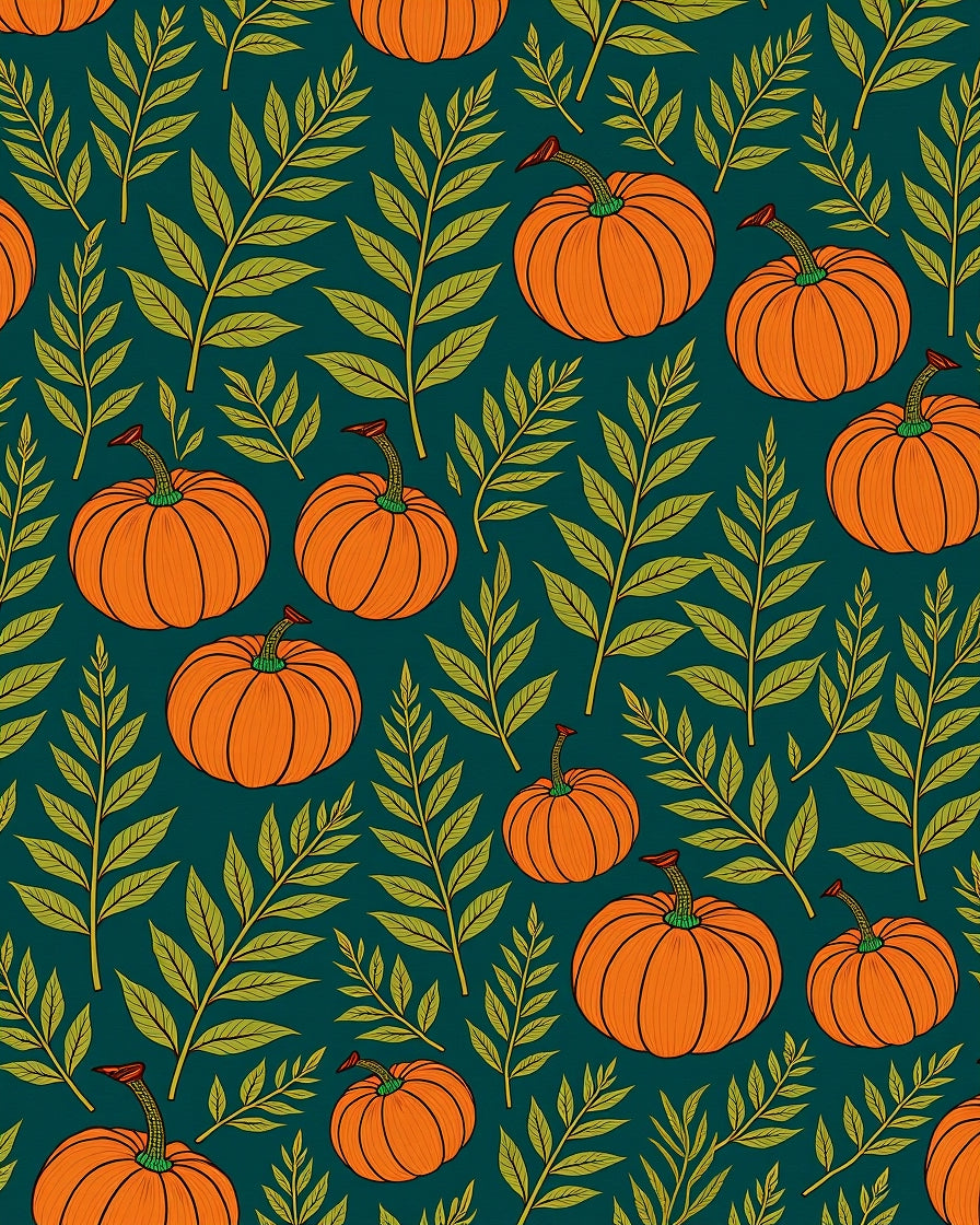 Orange Pumpkin Foliage In Nature Rug