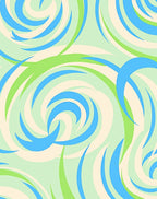 Aqua Green Swirl Harmony Rug