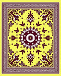 Regal Crimson Floral Medallion Rug