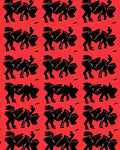 Crimson Red Black Winged Creature Repeat Rug